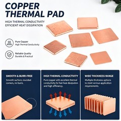 Copper Shim 15x15mm 20x20mm Heatsink Thermal Pad GPU CPU Laptop – 0.1mm to 2.0mm