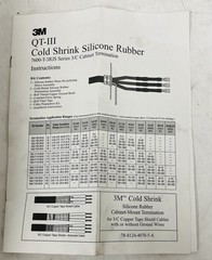 3M NO.7622-T-110-3-RJS COLD SHRINK QT-III 3/C TERMINATION KIT5-15 KV