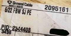 General Cable 2095161 22/6P Telecom Gel Fill BSW Buried Service Wire Bell /100ft