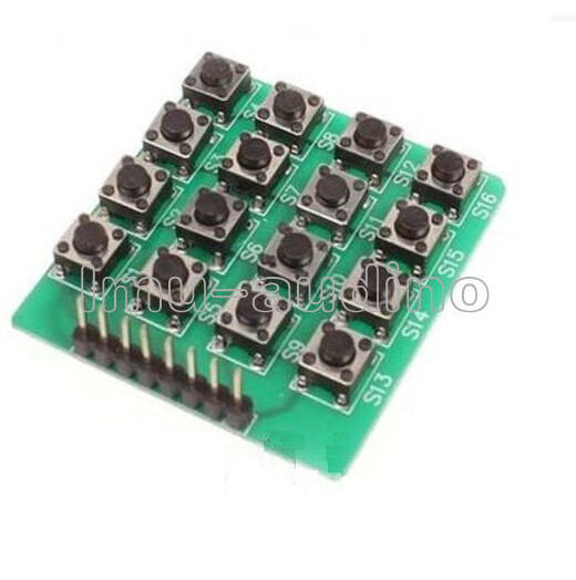 2PCS 4×4 Matrix 16 Keypad 16 Button Keyboard Module MCU Green Board for Arduino