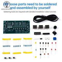 6-bit LED Digital Electronic Clock DIY Kit 51 Microcontroller Circuit Board Kit
