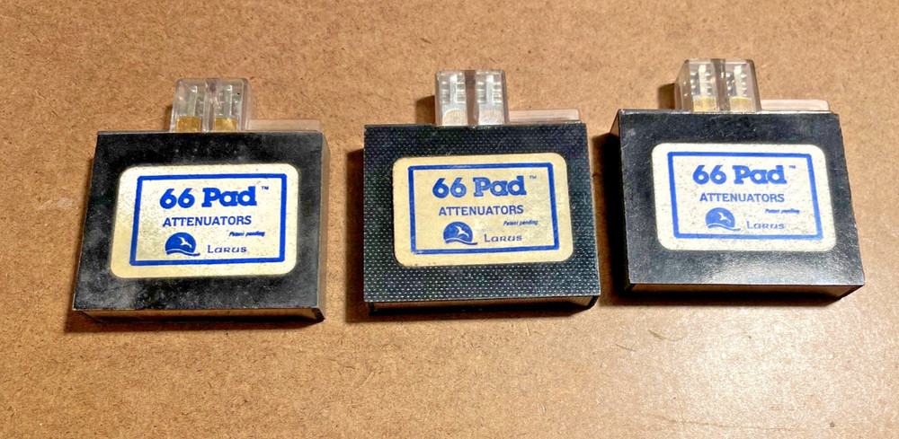 Lot of 3 vintage Larus 66 Pad Attenuators 1,2,4,8,16 dB