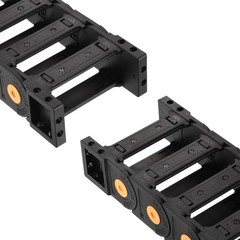 Drag Chain Cable Carrier Open Type with End Connector R100 35X100mm 1M Plastic