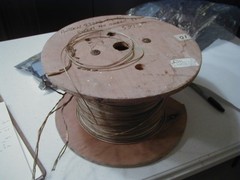 Shielded PTFE insulated Hookup Wire #24, silver plated copper,white,NOS 10 feet