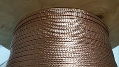 100 Ft’ Flat Braided BARE PURE Copper Wire 1/4″ Wide Ground Strap USA