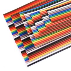 Dupont Wire Flat Flexible Rainbow Ribbon PCB Cable Pitch 1.27mm 10 14 16 20~40P