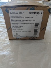 Arrow Hart60W49DPLX DUPLEX WATERTIGHT RECEPTACLE,6-15 15A 250V 2P 3W