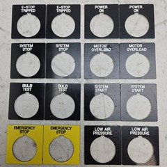 16 Pack Allen Bradley 30mm Push Button Legend Plate Mixed Lot See Pictures