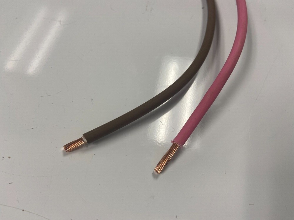 AUTOMOTIVE WIRE 10 AWG GXL WIRE PINK 50 FT + 50 FT BROWN MADE IN U.S.A