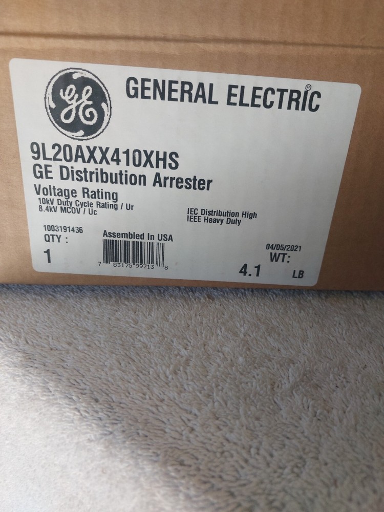 GE 9L20AXX410XHS 10KV DISTRIBUTION ARRESTER