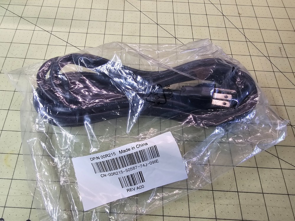 Dell OEM Server Power Cord, CN-00R215-50587-74J-09IE 3-Prong, Heavy Duty – New