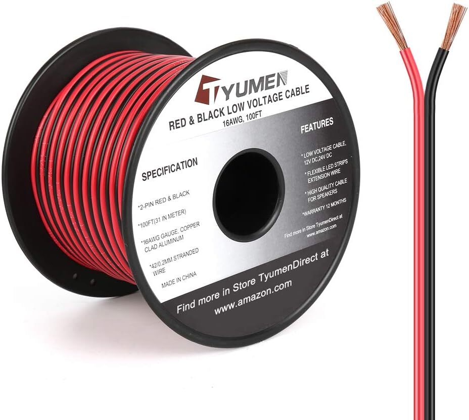 Tiras De Led Electricas De Conexion De Cable Rojo Negro De 2 Pines, Calibre …