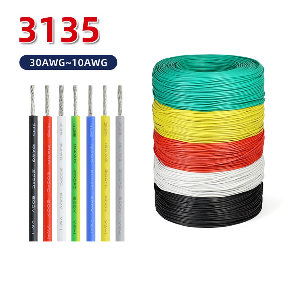 UL3135 Super Soft Silicone Cable Flexible Wire 10AWG to 30AWG Various Colours