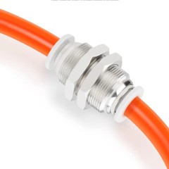 Pneumatic Bulkhead push-fit hose tube inline air-line airline connector Fitting