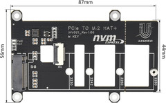 Pcie M.2 HAT+ for Raspberry Pi 5, Nvme SSD PIP Pcie Peripheral Board with Extra