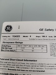 TG4323 GE Fusible Switch 100 Amp 240 Volt – Next Day Option – New