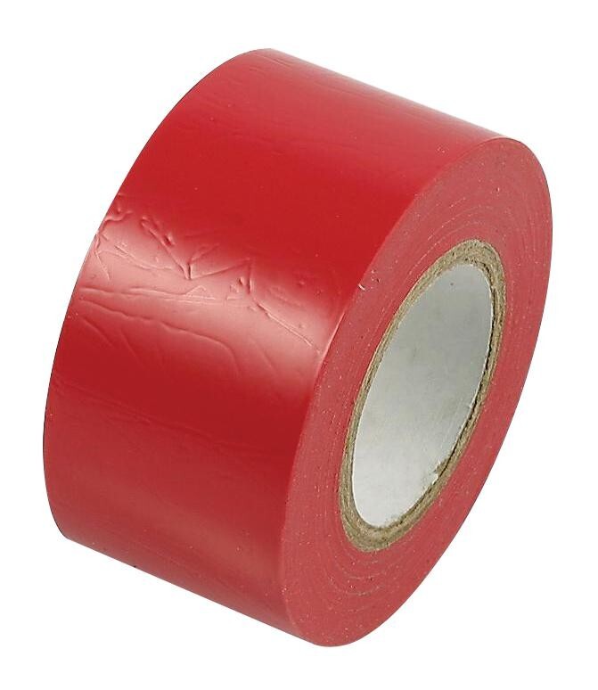 MP002133 Electrical Insulation Tape, PVC (Polyvinyl Chloride), Red, 38 mm x 20 m