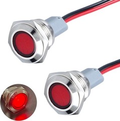 2PCS 16mm Metal 5/8 Mounting Hole Indicator Light