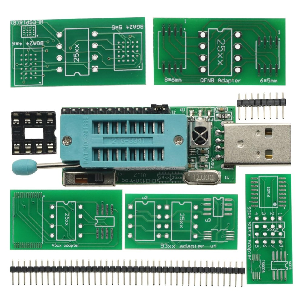 CH341A Programmer V1.7 1.8V Level Conversion W25Q64FW W25Q128FW GD25LQ64 1PCS