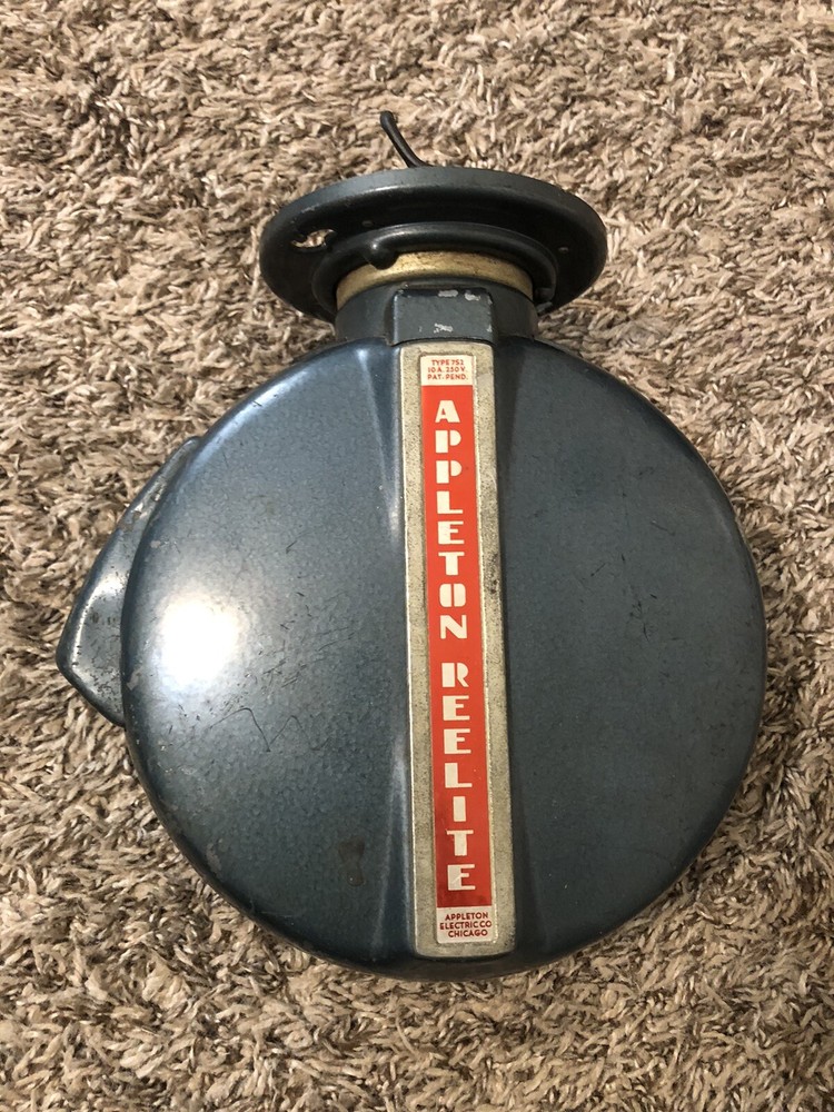 Appleton Reelite Electric Cord Reel Type 752 Only Cord No Light As Is AT61