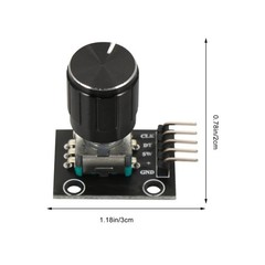 5Pcs Durable Rotary Encoder Modules with Rotary Knob for Machine Control Black