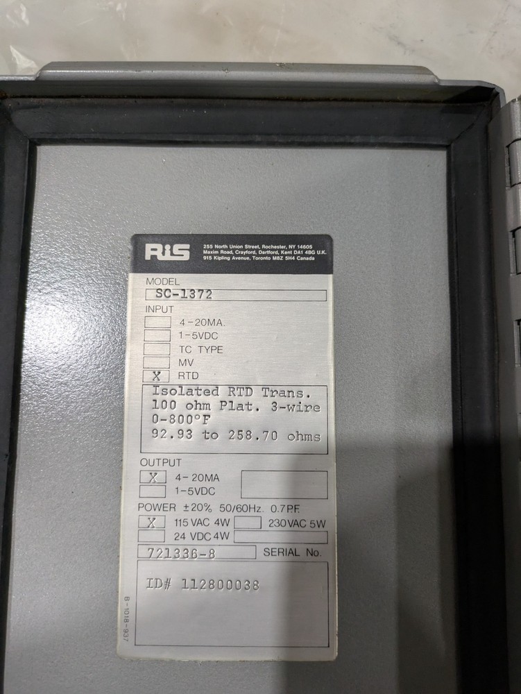 RIS SC-1372 4-20MA 1-5VDC