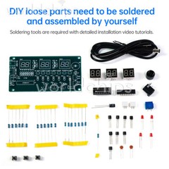 6-bit LED Digital Electronic Clock Kit 51 Microcontroller DIY Soldering Practice