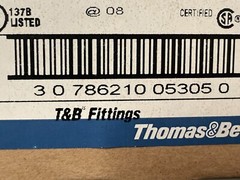 BOX OF 5 Thomas & Betts 1-1/4″ Rigid Conduit Sealing Rings 5305