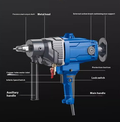 Electric Diamond Core Drill Concrete Core Drill Dry and Wet Torque Drill
