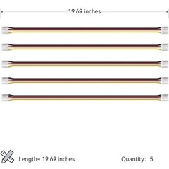 Grove Universal 4 Pin Buckled 50Cm Cable (5pcs Per Pack)