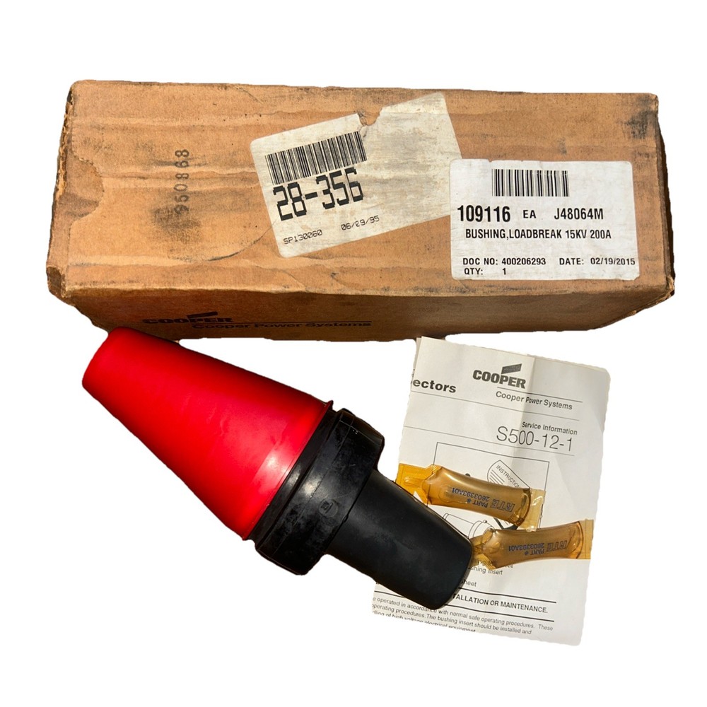 RTE 200 LOADBREAK BUSHING INSERT S500-12-1 200 AMP RATED. NEW IN BOX! 2B