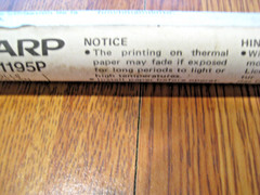 SHARP EA-1195P 5 ROLLS THERMAL PAPER BRAND NEW In Tube