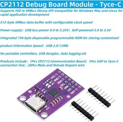MTDELE CP2112 Debug Board Tyce-C USB to SMBus I2C Communication Module with…