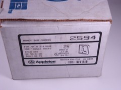 Lot of 2 2594 Appleton Electric Handy Box Cover 4 x 2-1/8 One Switch 865 58C30