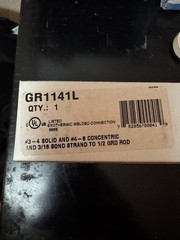 ERICO CADWELD One Shot GR1141L Exothermic Weld Mold (compact) #3-4 & Solid #4-8