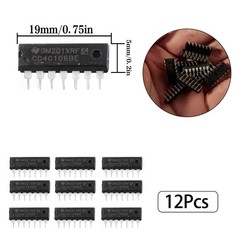 CD40106BE CMOS Hex Schmitt-Trigger Inverter IC DIP-14 Package 12-Pack