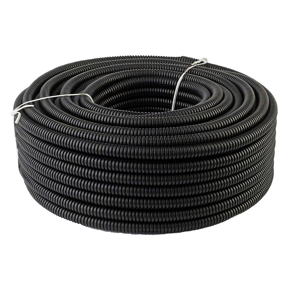 American Terminal New 100′ Feet 1 Black Split Loom Wire Flexible Tubing Wire