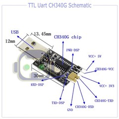 6 Pin USB 2.0 to TTL UART Module Serial Converter CH340G Module STC 5V/3.3V