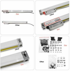 2/3 Axis DRO Display Digital Readout 5µm Linear Glass Scale Kit for Mill Lathe