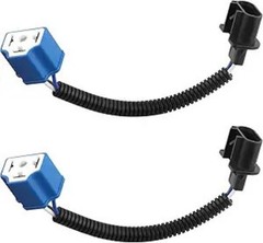 2PCS 7 Inch H13 to H4 LED Headlight Adapter Pigtail Socket, Heat Resistant Wirin