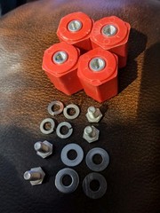 4 each MAR-BAL 1.25 Inch 10kV 1/4-20 Threaded Insulator With S.S. Hardware USA