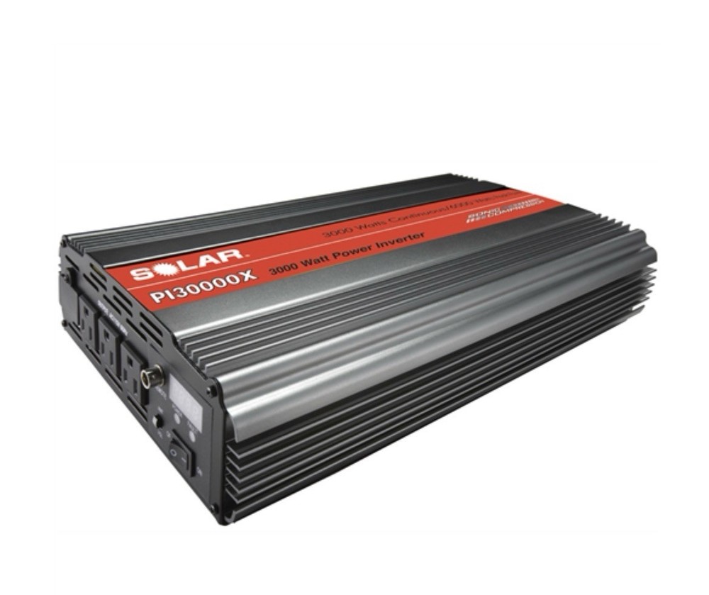 SOLAR 3000 Watt Power Inverter w/3 AC Outlets 12VDC 360A 115VAC 60Hz PI30000X