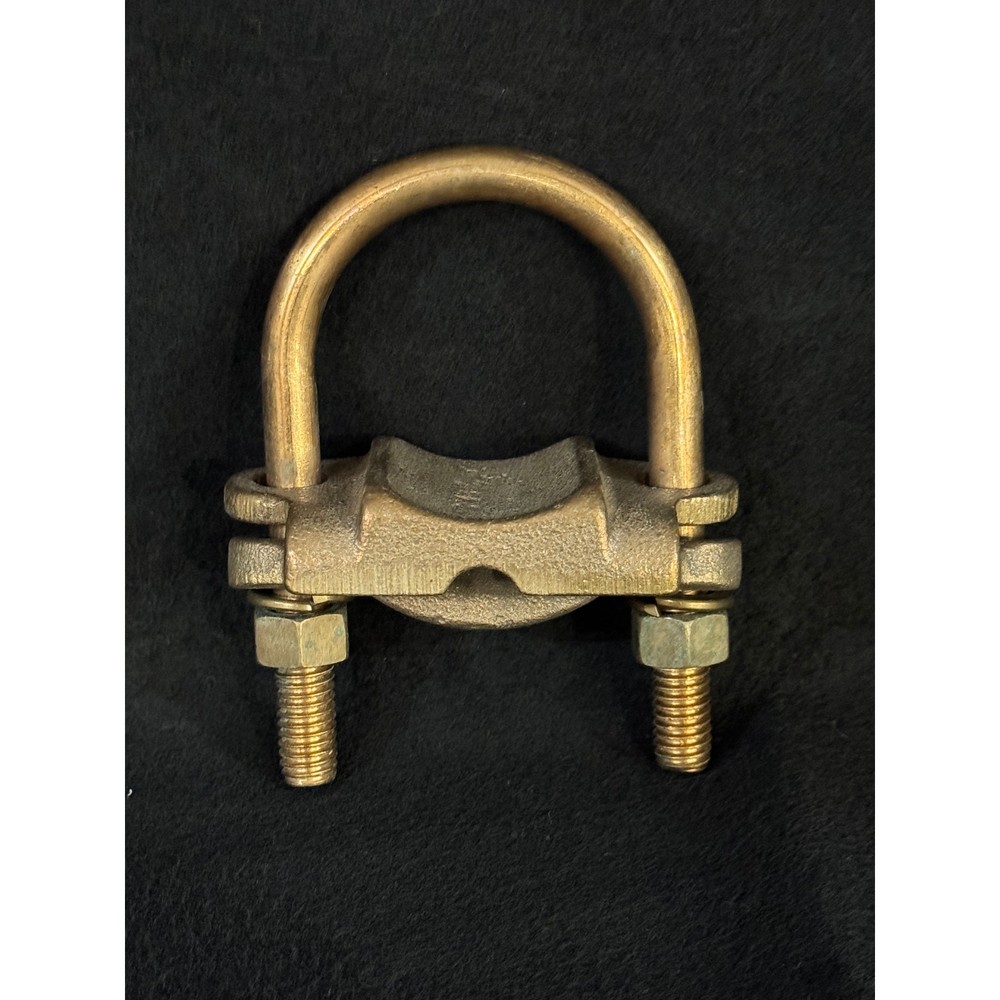 Qty 1 – NOS GPL-27 / 1-1/2″ IPS, 2/0 Bronze Copper U-Bolt Ground Clamp
