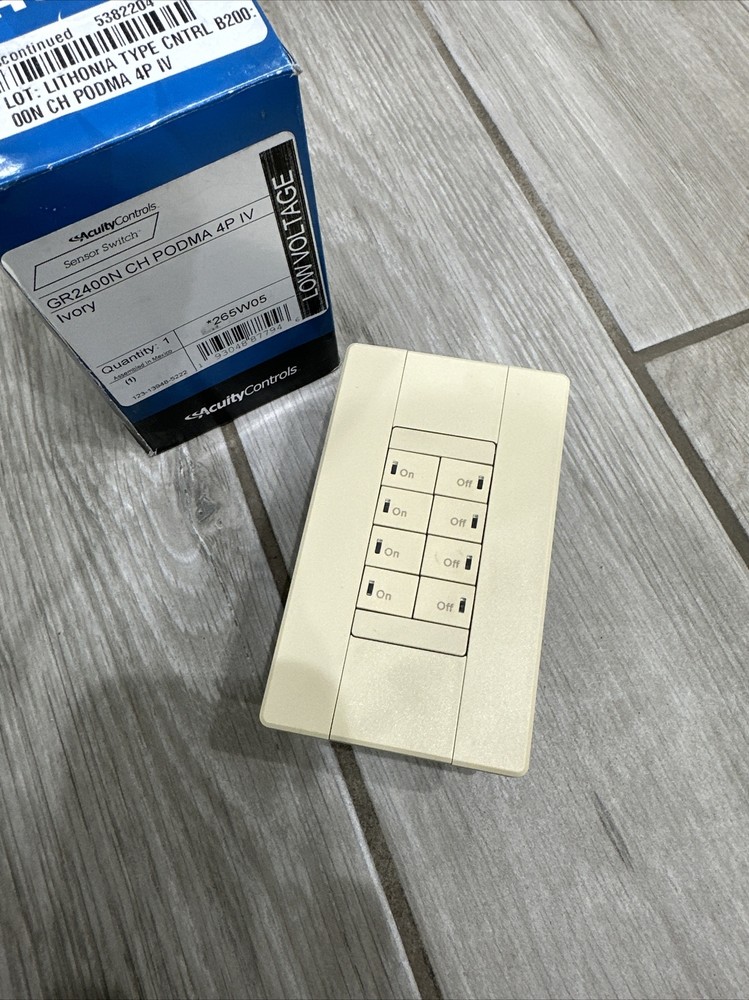 ⚡️Acuity Controls GR2400N CH PODMA 4P IV (Ivory) 4-Channel Wallpod On/Off nLight