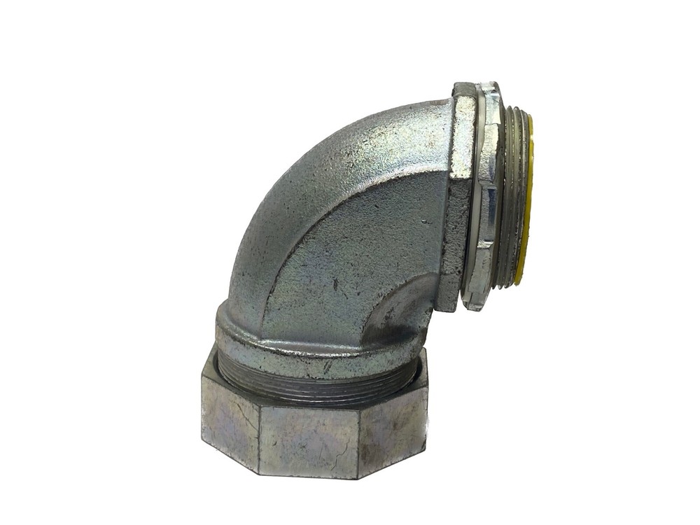 NOS RACO 2” 90 Degree Zinc Plated Insulated Liquidtight Connector 3548