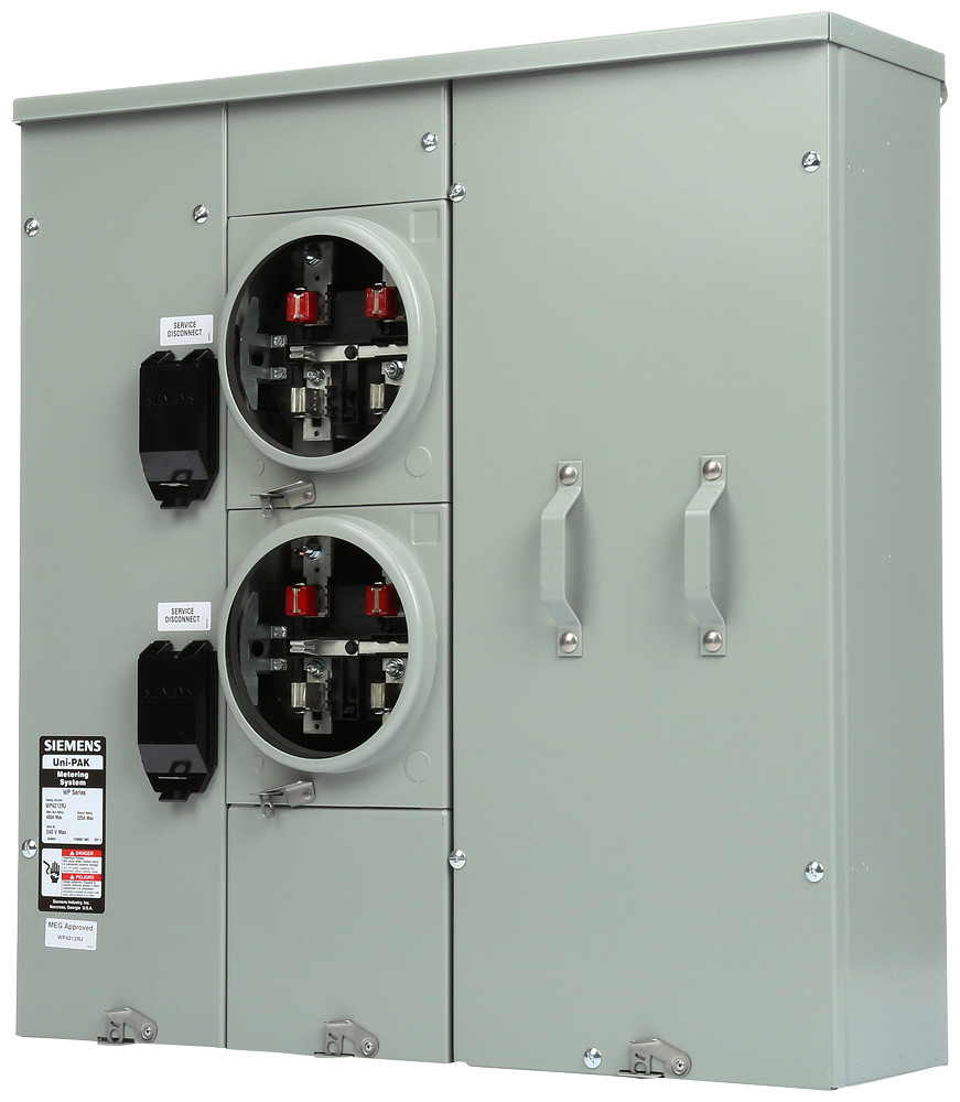 SIEMENS WP4212RJ 2-GANG 400A 200A/PER 240v 1-PH RINGLESS NO BYPASS UNI-PAK