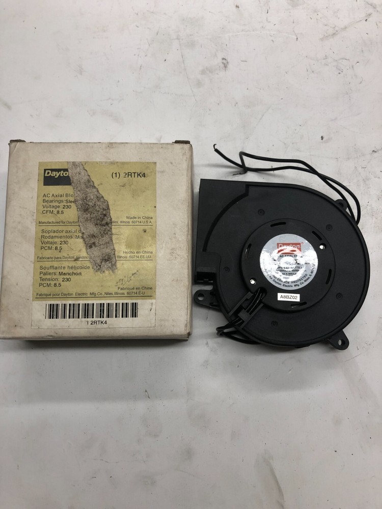 New old stock Dayton 2RTK4 Axial Blower 240-220 Volts 8.5 CFM 0.07 Amps 196069