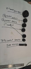 GreenLee Knock out lot , 1 ea 5004063 2 inch , 2 ea 500413 1 1/4 ” 2 ea , +++
