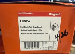 LEGRAND DUAL SINGLE POLE RELAY MODULE # LCSP-2