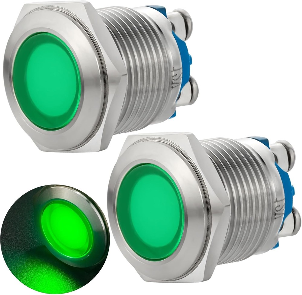 16mm 110V 120V AC DC LED Indicator Light Indicator Light Waterproof IP66 Metal